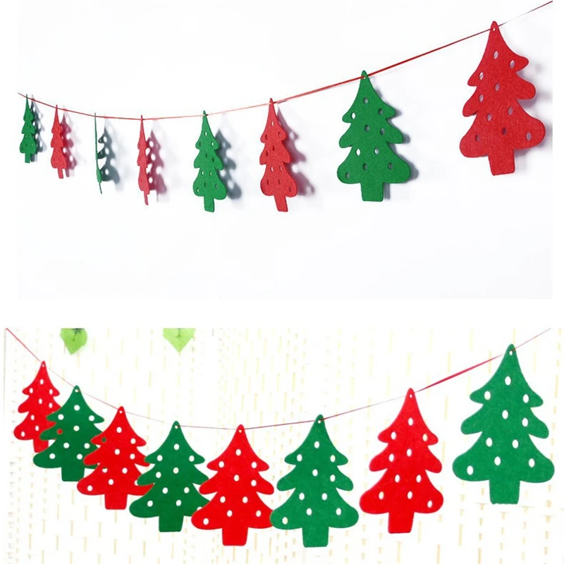 Christmas decorations pull flags home party pendants letters bunting decoration pennants | Дом и сад
