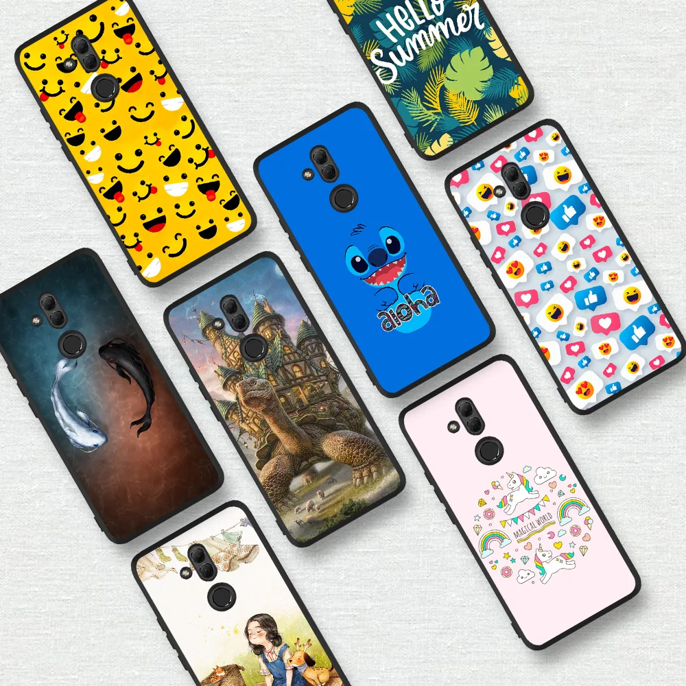 Back Phone Cover Case For Mate 20 Pro 20x X Cartoon Protective for Huawei lite Light Knockproof Fashion Capa | Мобильные телефоны и
