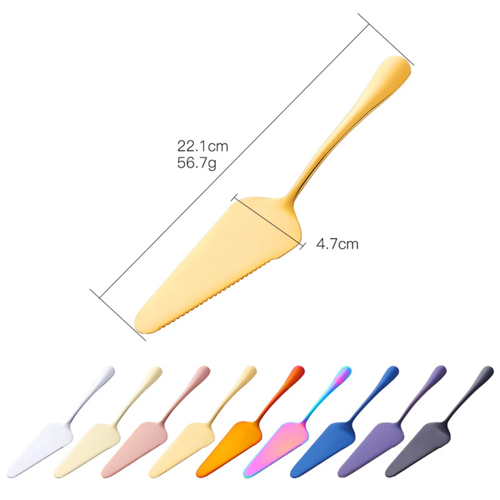 

1PC Cake Server Triangular Shovel Cake Distributor Western Pizza Cheese Knife Serrated Edge Cutting Machine Kitchen Baking Tool