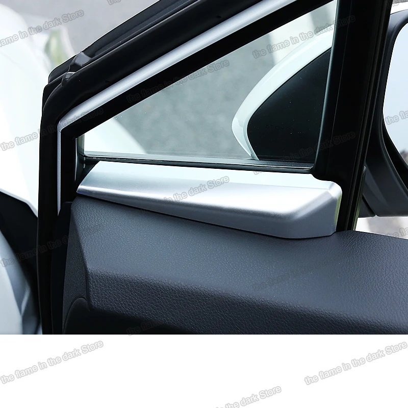 

lsrtw2017 carbon fiber abs car window triangle a post trims for toyota 2017 2018 2019 2020 cover chr c-hr accessories door