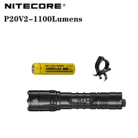 nitecore p20v2 tactical flashlight glare light 1100 lumens 10 lighting modes self defense edc flashlight for outdoor lighting