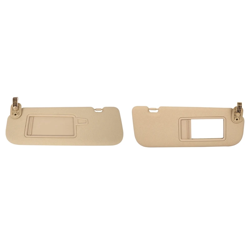 

2X Car Beige Sun Visor Shade Driver Side/Passenger Side With Cosmetic Mirror For Hyundai Elantra MD 2011 - 2015