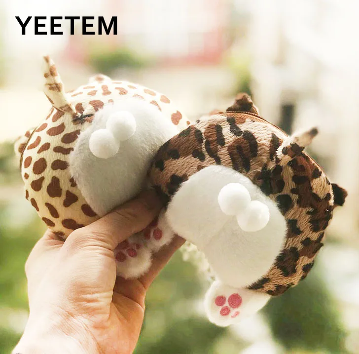 

Cute Funny Tiger Print Leopard Print Cartoon Coin Purse Cute Student Earphone Lipstick Storage Bag Wallet Storage Bag