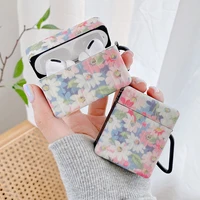 silicone flowers trunk earphone case for 2 cases soft cute charging box for case with keychain