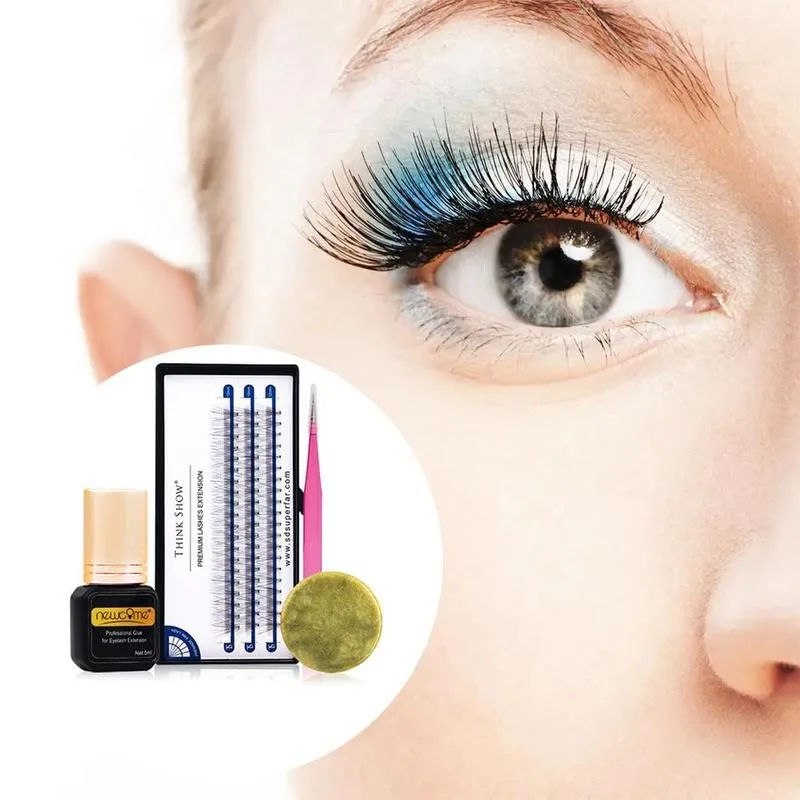 

4Pcs/Set Self-Grafting Eyelashes Extension Kit Eyelashes Training Kit Extension Extension For Beginners Set Eyelash W1H8