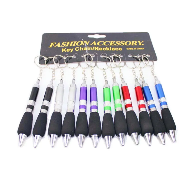 20PC Office Creative Ballpoint Pen Function Hanging Buckle Portable Key Chain Pendant Oil Cute School Supplies Stationery | Канцтовары