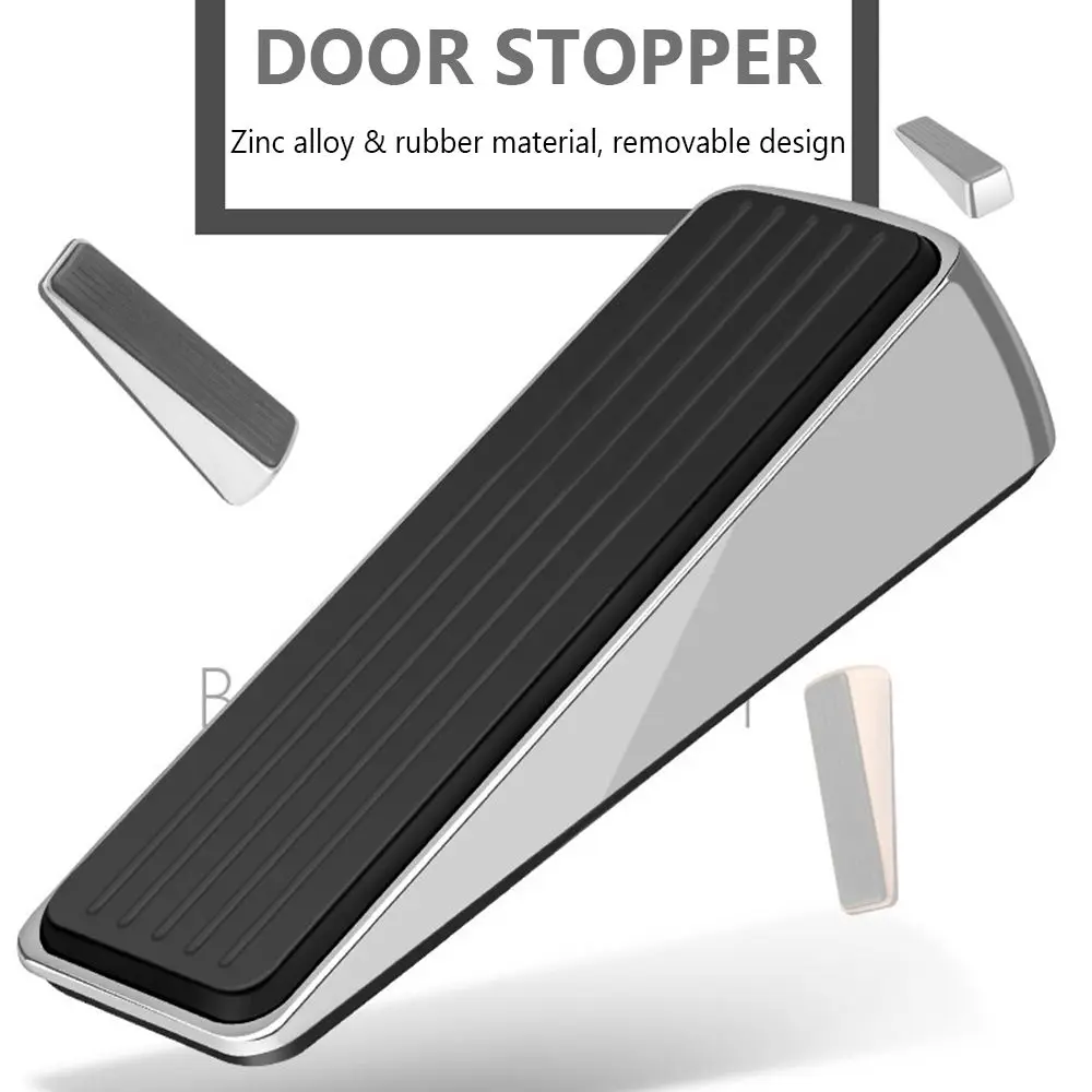 

Children Safety Guard Removable Zinc Alloy Rubber Wedge Wind Dust Blocker Door Stopper