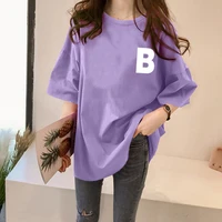 2021 summer fashion white black casual cartoon tee aesthetic pink top female oversized shirts letter graphic print t shirt women