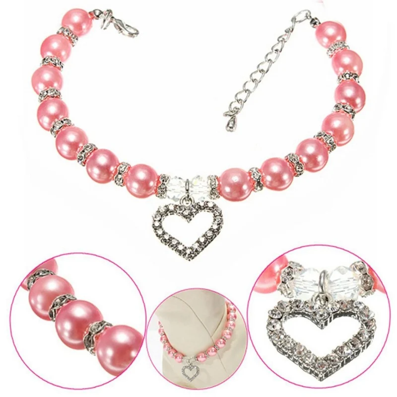 Жемчужное декоративное ожерелье для домашних животных ошейник щенков/кошек