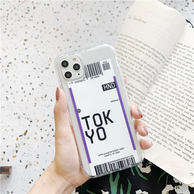 7 Горячая этикетка штрих-код США Город чехол для телефона для samsung Galaxy S10 plus S9 S8 Note 10 9 8 INS письмо Нью-Йорк прозрачный мягкий кремний чехол - Цвет: 7