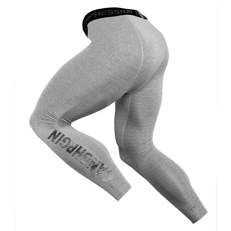 2019 мужские Компрессионные спортивные Леггинсы легинсы для бега эластичные