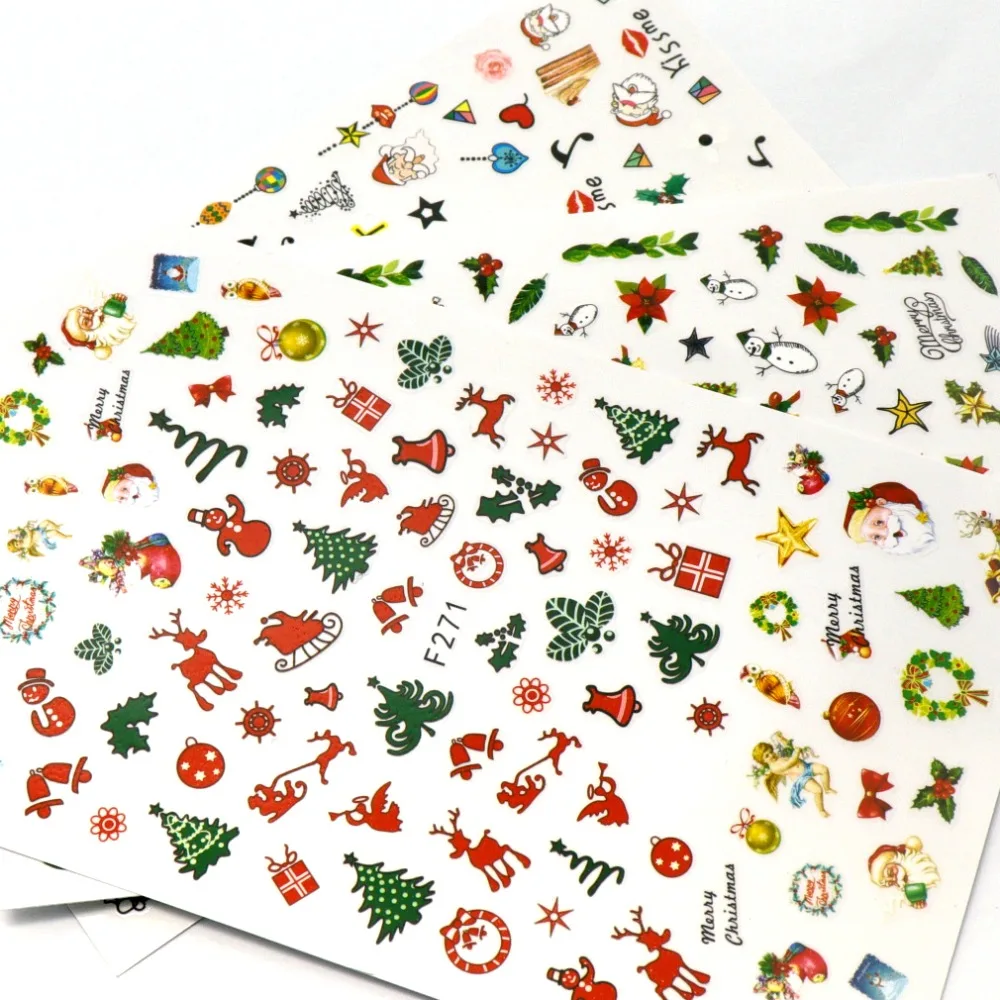 Новое поступление 2019 Рождественская серия 1 лист Зимняя снежинок водные