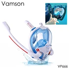Маска для подводного плавания Vamson с двойной трубкой, незапотевающая, 180 , широкое поле для Gopro Hero 10 9, аксессуары для крепления камеры VP666