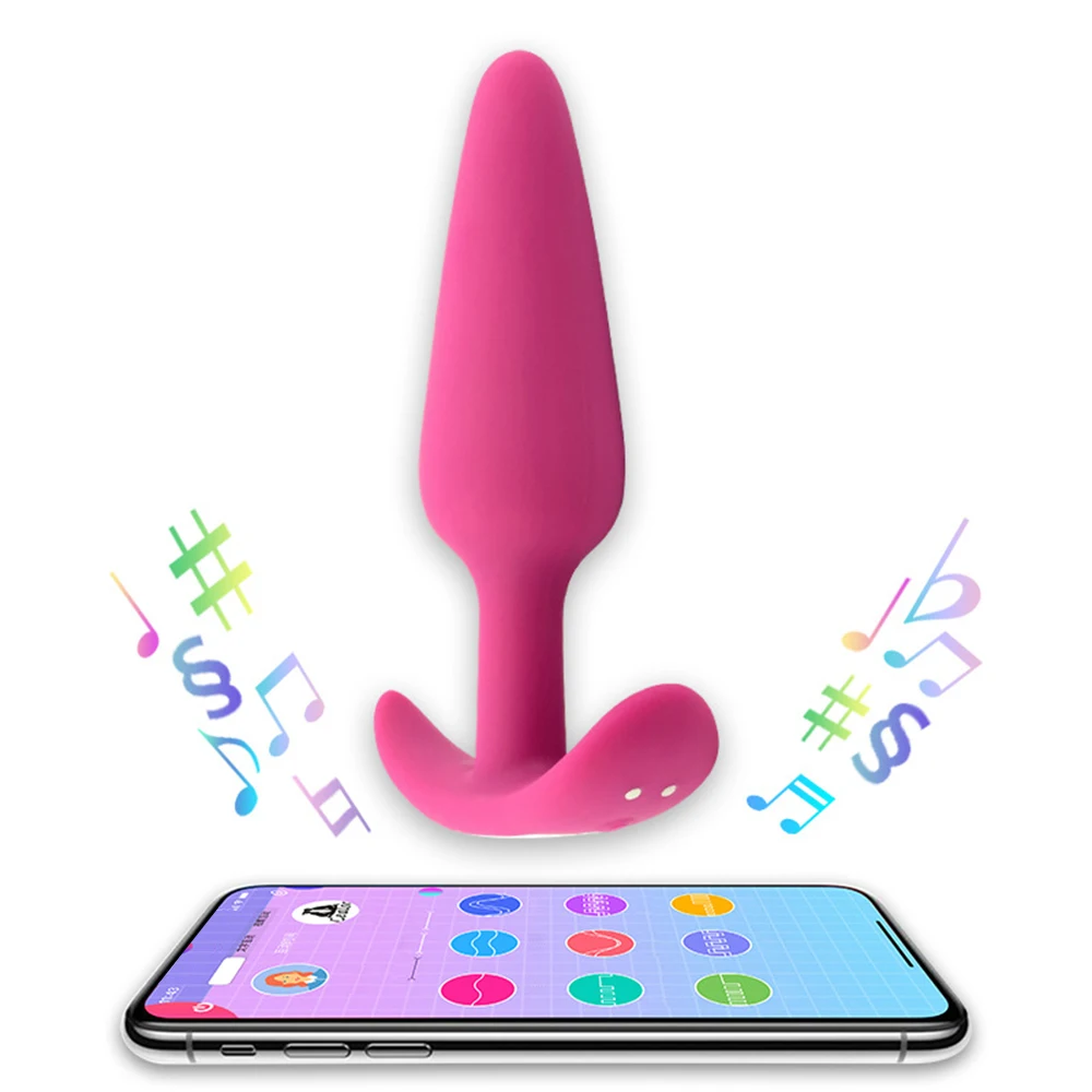Bluetooth APP Anal Plug Vibrator Music Video Control Sex Toy For Adults Male Prostate Massage Female Dildo Butt | Красота и здоровье