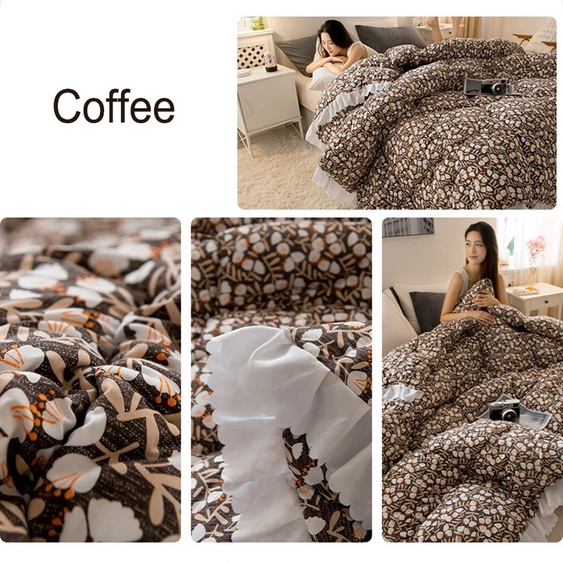 Домашний текстиль рустикальное красивое винтажное удобное одеяло с оборками из