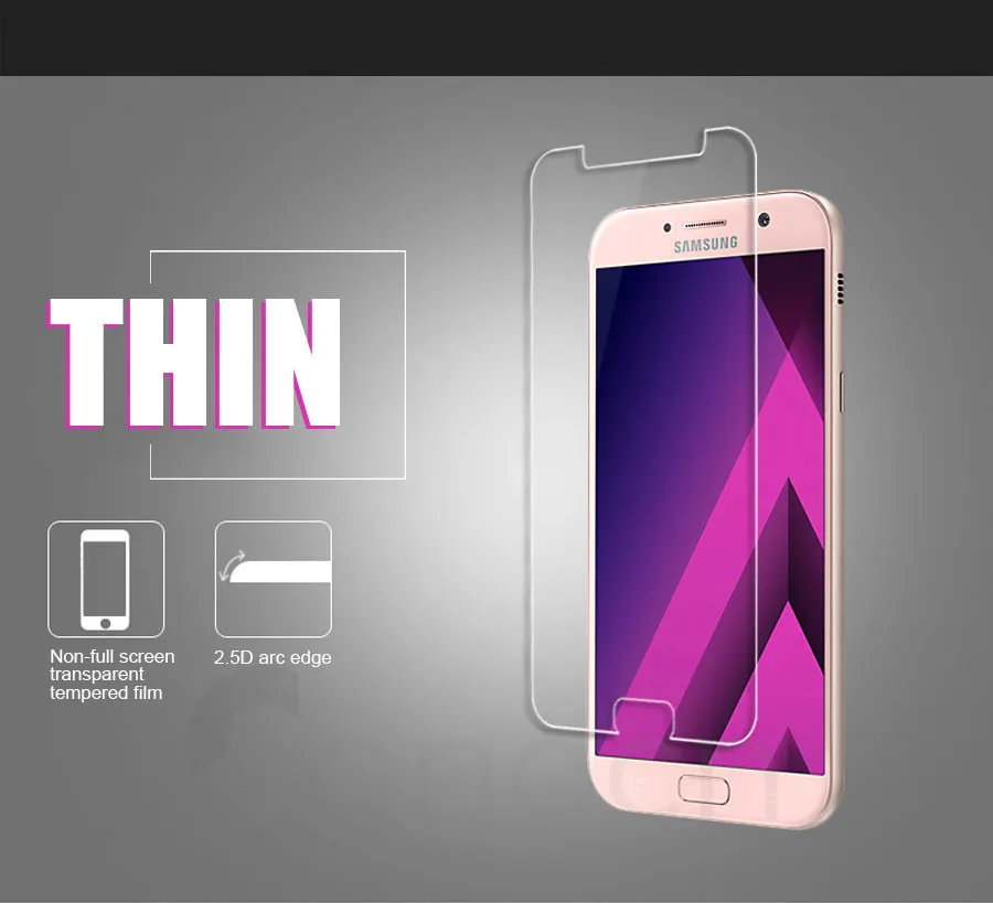 Премиум Закаленное стекло для Samsung Galaxy A3 A3 A5 A7 A6 A8 Plus A9 Защитная пленка для мобильного HD защитная пленка чехол