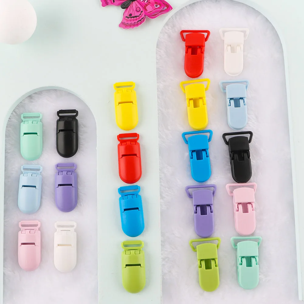 

Kovict 20pcs Plastic Baby colour Pacifier Clips Wholesale Soother Holder for DIY Pacifier Chain Clamp Accessories