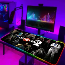 Left 4 Dead 2 Mousepad Gaming Mouse Pad Gamer Computer Mousepad RGB Backlit Mause Pad Large Mousepad Desk Keyboard LED Mice Mat