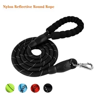 reflective nylon dog traction comfort rope sponge handshake medium and large dog training walking traction 1 5m 1 2m lead rope
