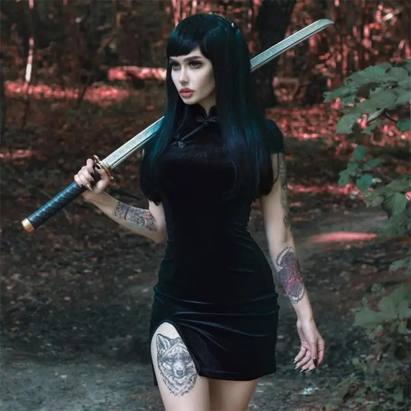 Женское сексуальное облегающее платье Cheongsam без рукавов с высокой талией и