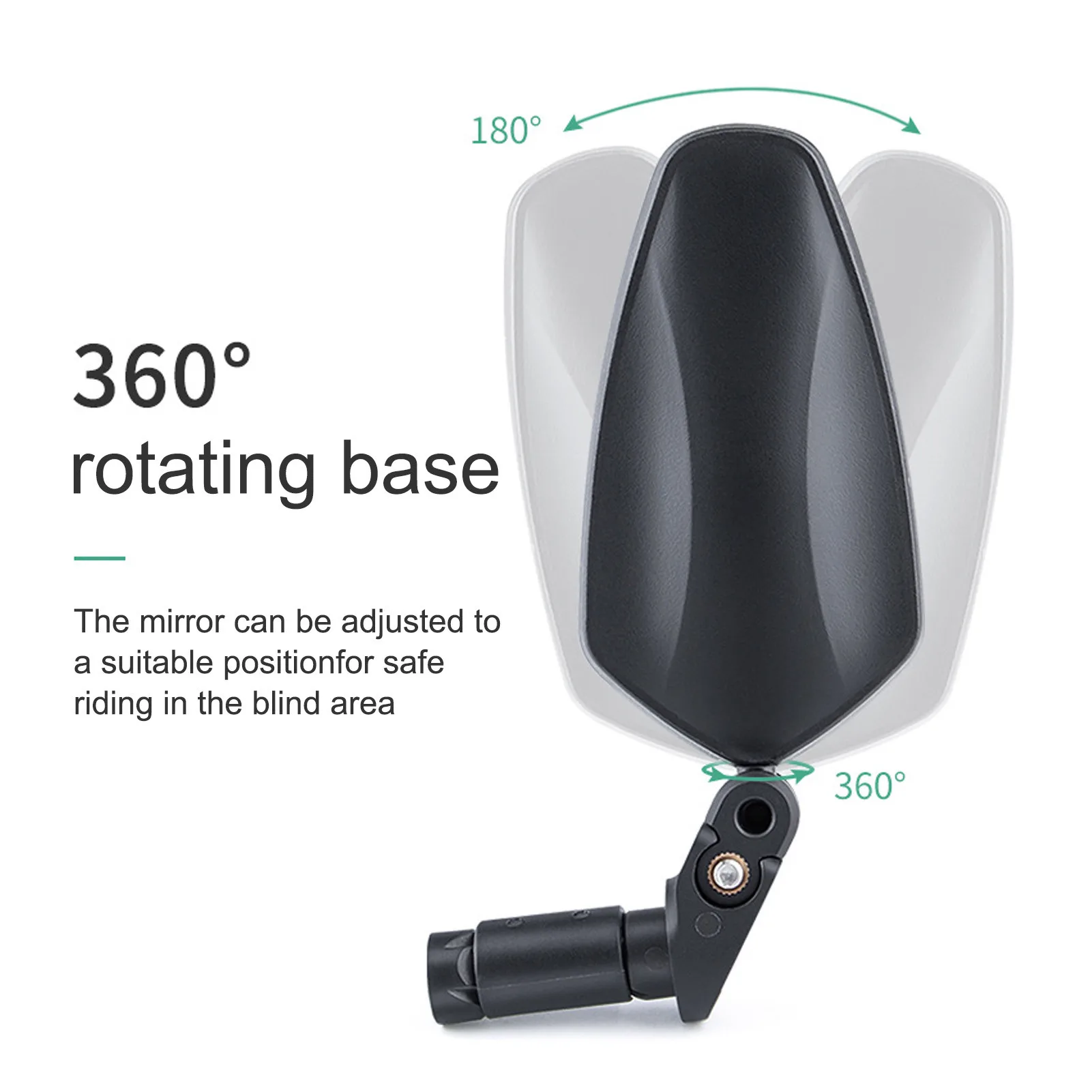 

Bicycle handlebar rearview mirror adjustable rotating mirror rod mountain road bike safety riding accessories #W