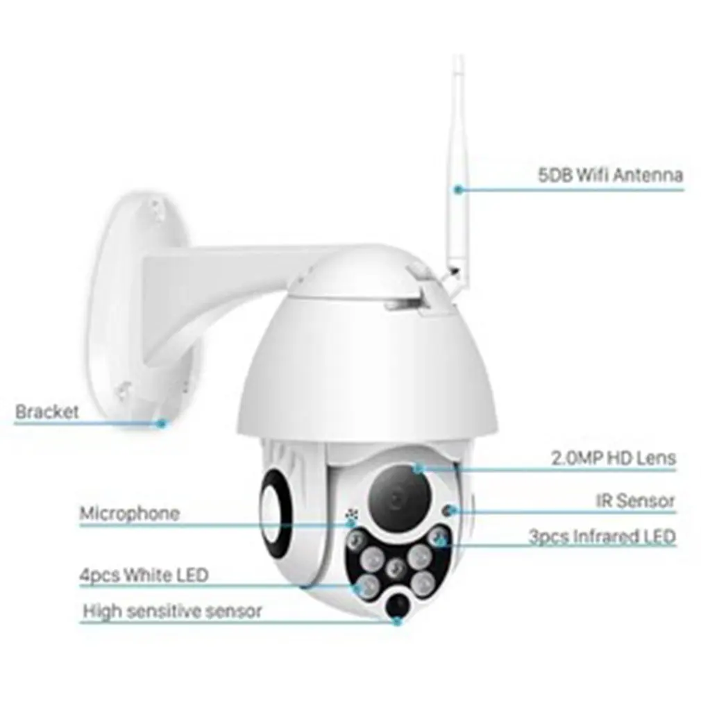

Wireless Surveillance Camera Wifi Home Waterproof Smart Detection Network Camera 7 LED Light Wireless Camera