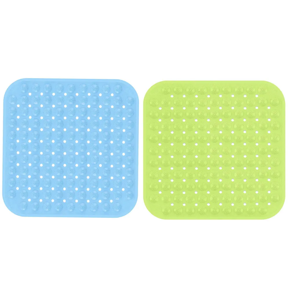 

Bath Room Mats Bathroom Carpet Set Mesh Soft Plastic Non-Slip Top Creative With Suction Cups Water Drainage Mildew Resistant Pad