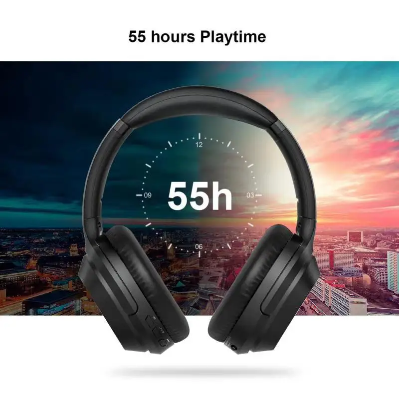 GURSUN M98 Headphones Bluetooth Headset 5.0 Wireless Headphones HiF Stereo Foldable with Microphone ANC Active Noise Cancelling enlarge