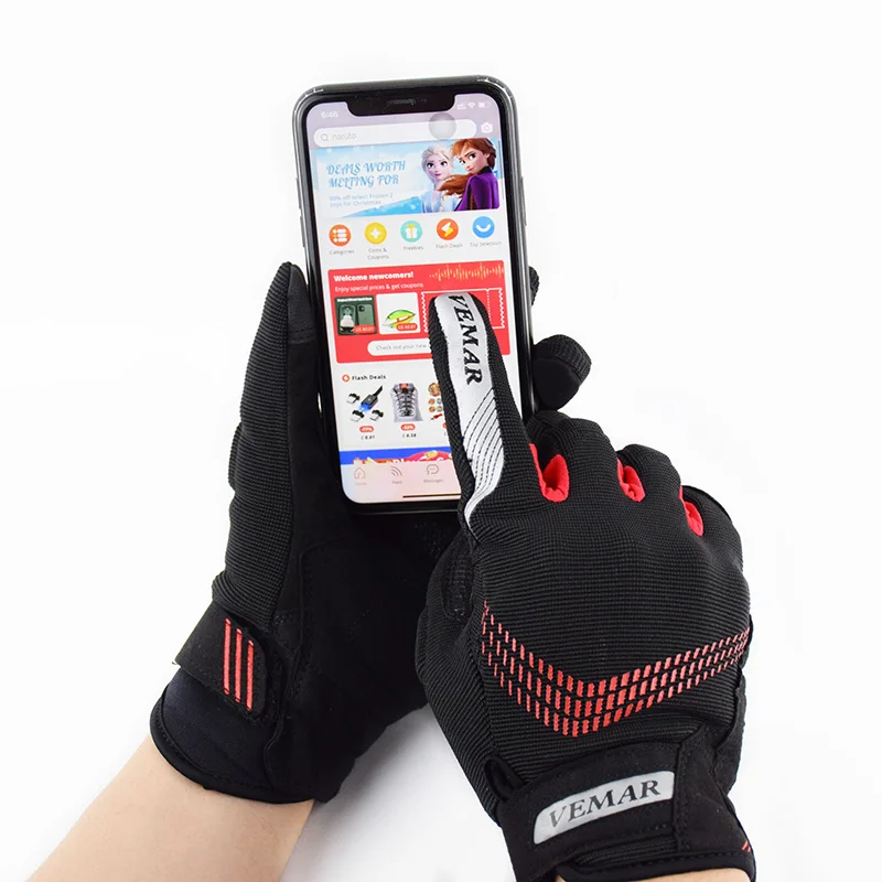 

VEMAR Motorcycle Gloves Men Summer Breathable Full Finger Motocross Guantes Protection Gear Motorbike Moto Riding Gloves