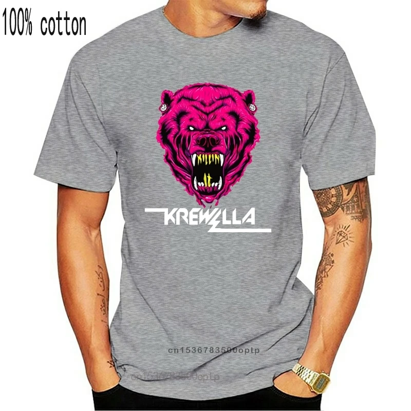 

Футболка Krewella мужская черная с принтом, топ с принтом в стиле хип-хоп, медведь, чудовище, размеры от S до 3xl, 2021 хлопок