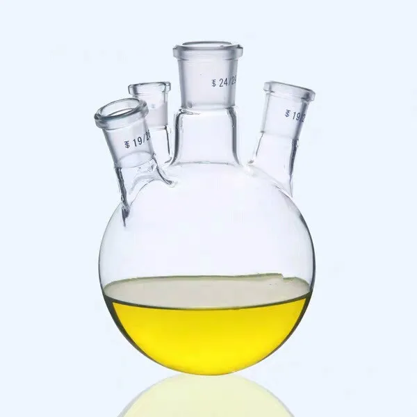 Стеклянная колба с круглым дном и 4 горлышками 1000 мл| |