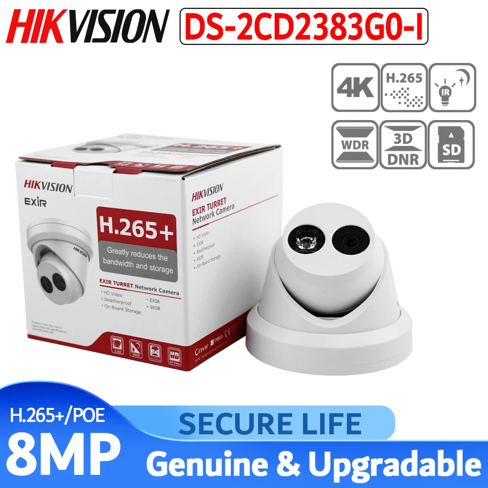 Hik английская Новая камера Видеонаблюдения POE наружная DS 2CD2383G0 I 8MP IR 30m IP H.265 +