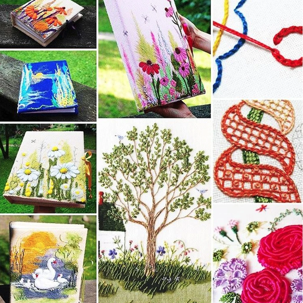 100 шт./лот игольчатая нить для вышивки крестиком цветные нитки хлопковые иголки