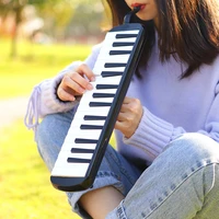 1 set 32 keys piano style melodica with mouth piece blowpipe storage bag keyboard musical instrument for beginners