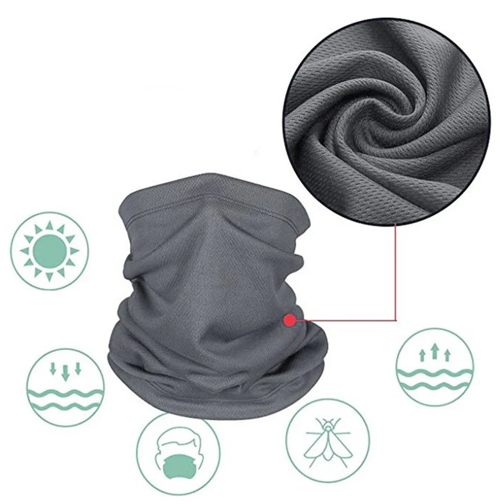 

Cycling Outdoor Solid Color Scarf Men Women Sun Protection Bandana Neck Gaiters Riding Camping Scarf Activities Multi Function