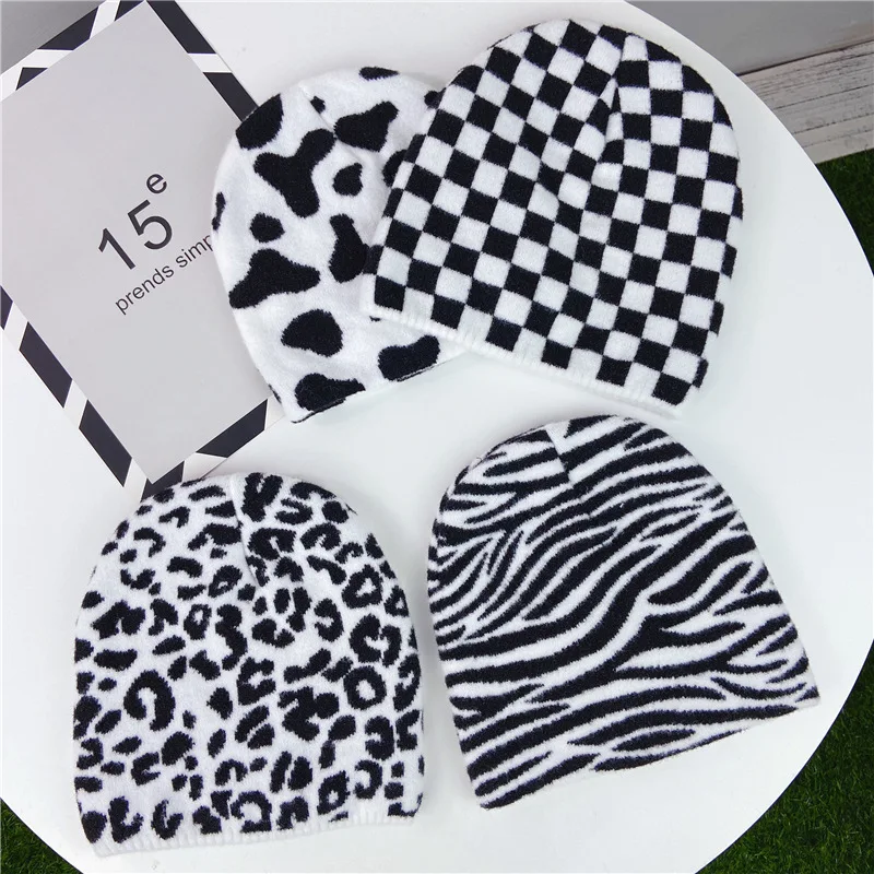

Wholesale Bonnets Girl Hat Cow Pattern Cute Hats for Women Cap Men Designer Bonnets Cute Hat