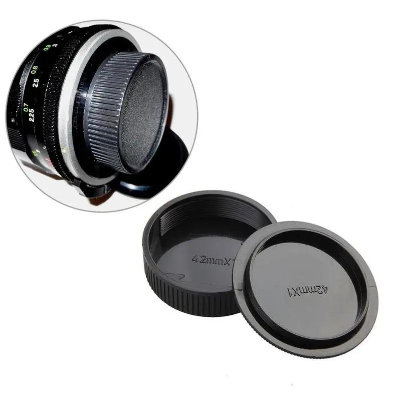Пластиковая передняя и задняя крышка 42 мм для корпуса цифровой камеры M42 Черного