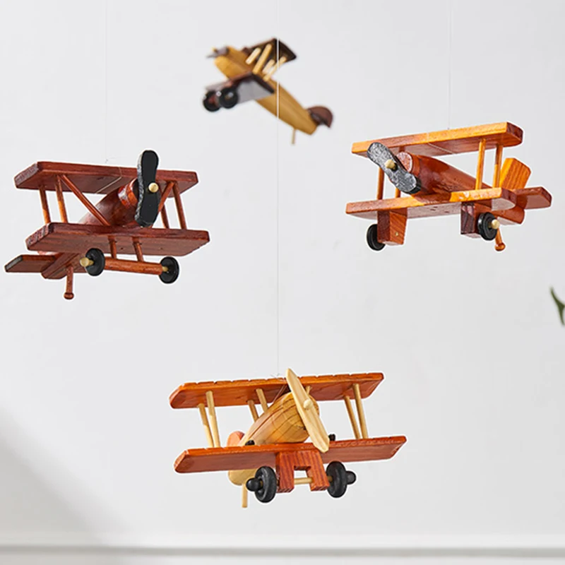 Деревянная модель самолета в стиле ретро украшения для гостиной и дома винтажные