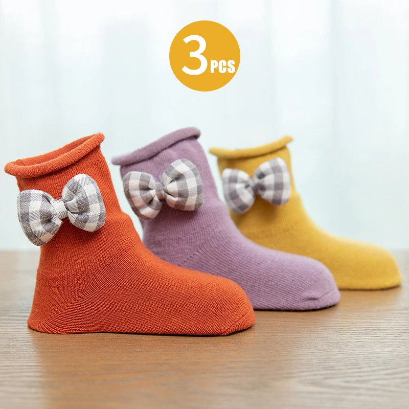 

3 Pairs/Lot Baby Cotton Socks Newborns Infant Girls Boys Cute Animal Non-slip Children Socks Spring/autumn 0-4 Kids Gifts Stuff