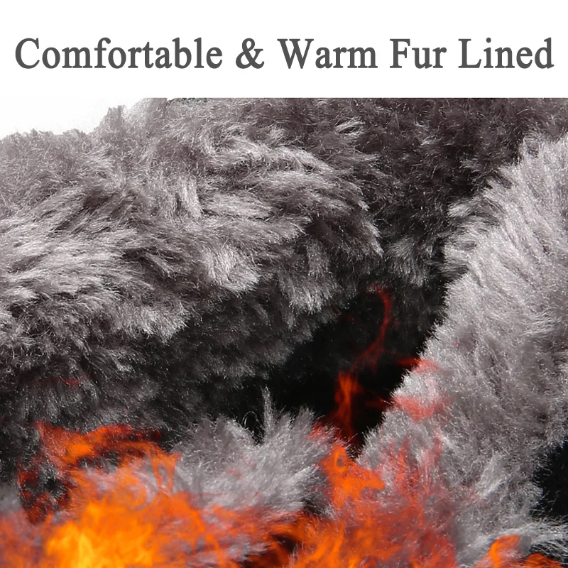 Мужские прогулочные ботинки меховые замшевые высокие повседневные теплые