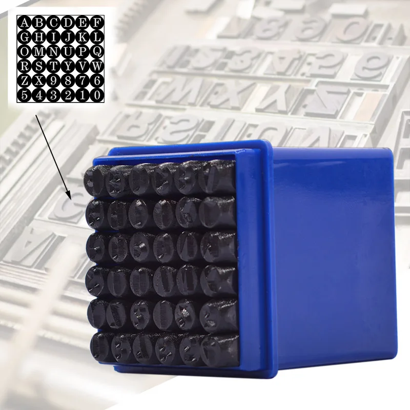 

36pcs 6mm Steel Punch Alphabet Letter Number Stamp Tool Steel Metal Craft Leather For Home Handmade DIY Tools