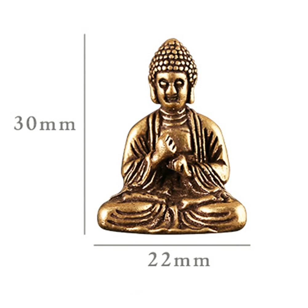 

Mini Solid Copper Buddha Statue Ornament Miniature Figurines Home Office Decor