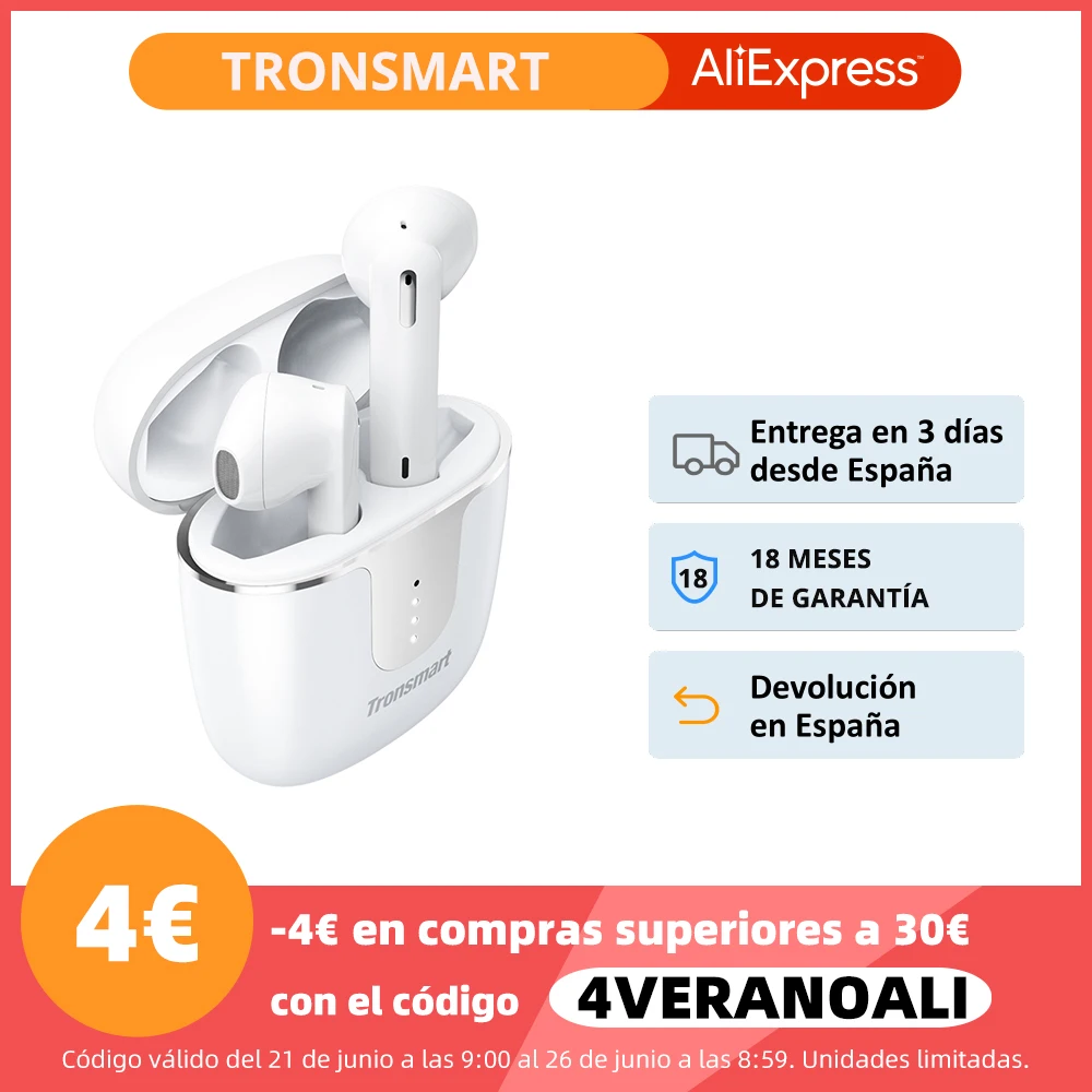 Tronsmart Onyx Ace TWS Bluetooth 5.0 Earphones Qualcomm aptX Wireless Earbuds Noise Cancellation with 4 Microphones,24H Playtime