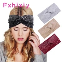 new trendy winter warm hairband knitted headbands turban headwrap bandanas elastic hair bands women accessories for girls