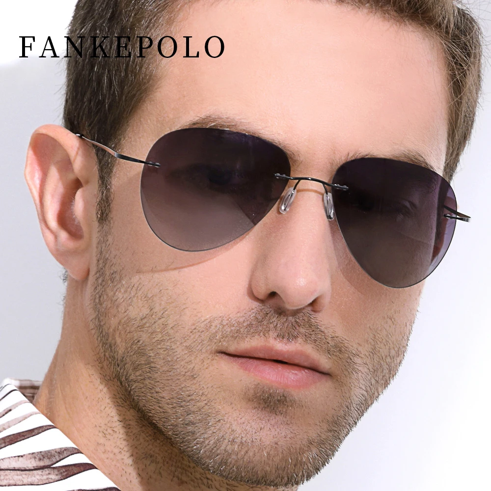 FANKEPOLO негабаритные солнцезащитные очки фирменный дизайн мужские черные поляризованные Модный круглый металлический солнцезащитные очки UV400 зеркальные очки для вождения