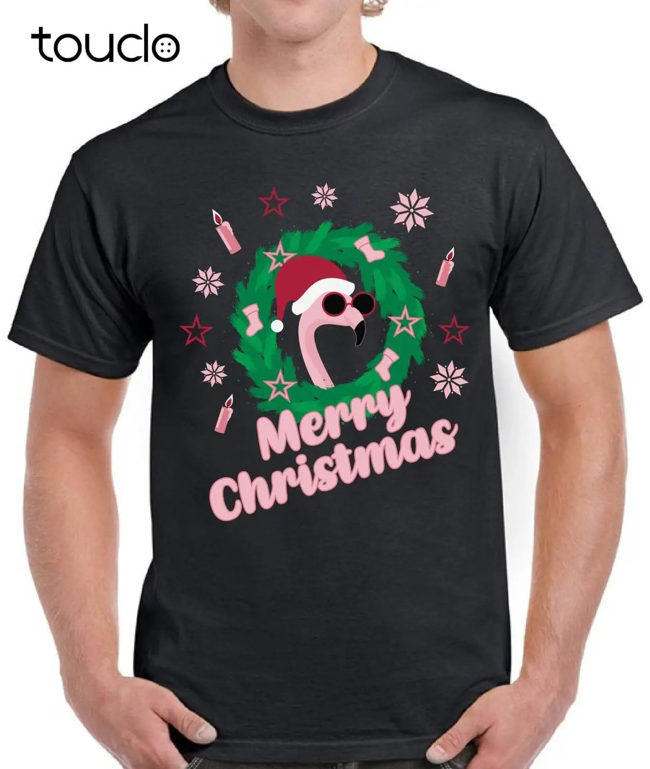 

New Merry Christmas Flamingo Ugly Funny Shirt Xmas Holiday Gift Men'S T Shirt Unisex S-5Xl
