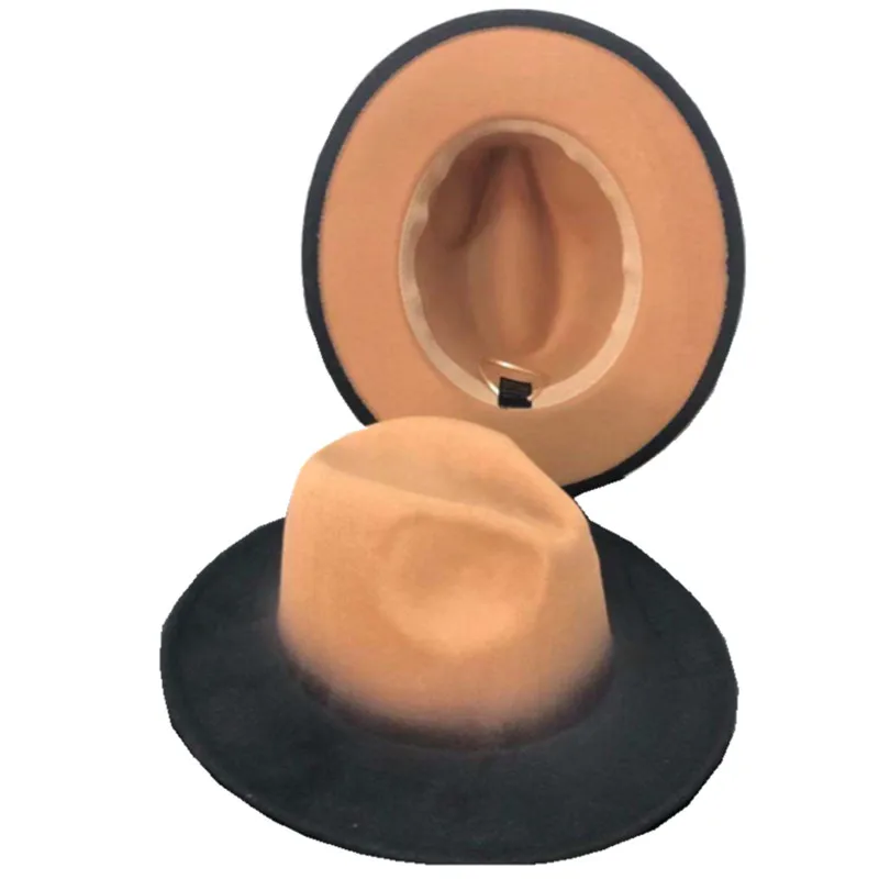 

Шляпа Федора с градиентом цвета, модная шляпа с градиентом, женская фетровая шляпа, разноцветная джазовая шляпа, фетровая шляпа, женская шля...