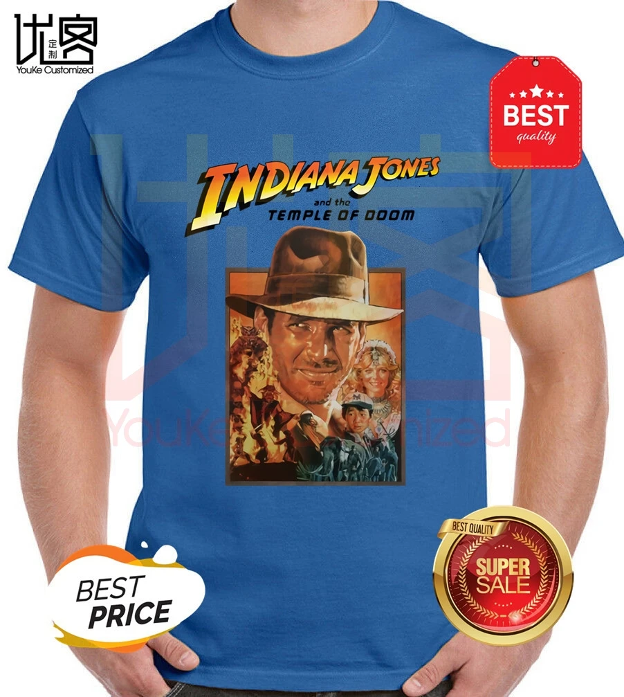 2020 Raiders of the Lost Ark movie t shirt men's women's 100% cotton short sleeves tops tee printed Crewneck casual t-shirt | Мужская