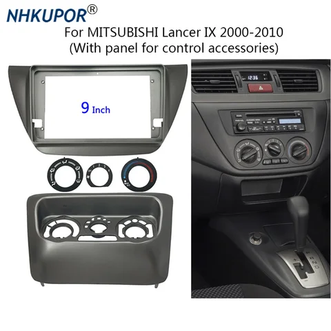 Автомобильный радиоприемник, рама для MITSUBISHI Lancer IX 2000-2010, Центральный держатель консоли, установка, автомобильный мультимедийный плеер, лицевая панель