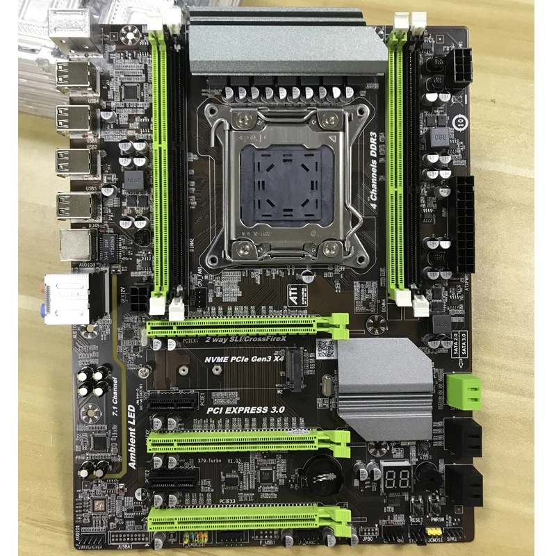 Atermiter X79 Turbo Motherboard LGA2011 ATX Combos E5 2690 CPU 4pcs x8GB = 32GB DDR3 RAM 1600Mhz PC3 12800R PCI-E NVME M.2 SSD | Компьютеры